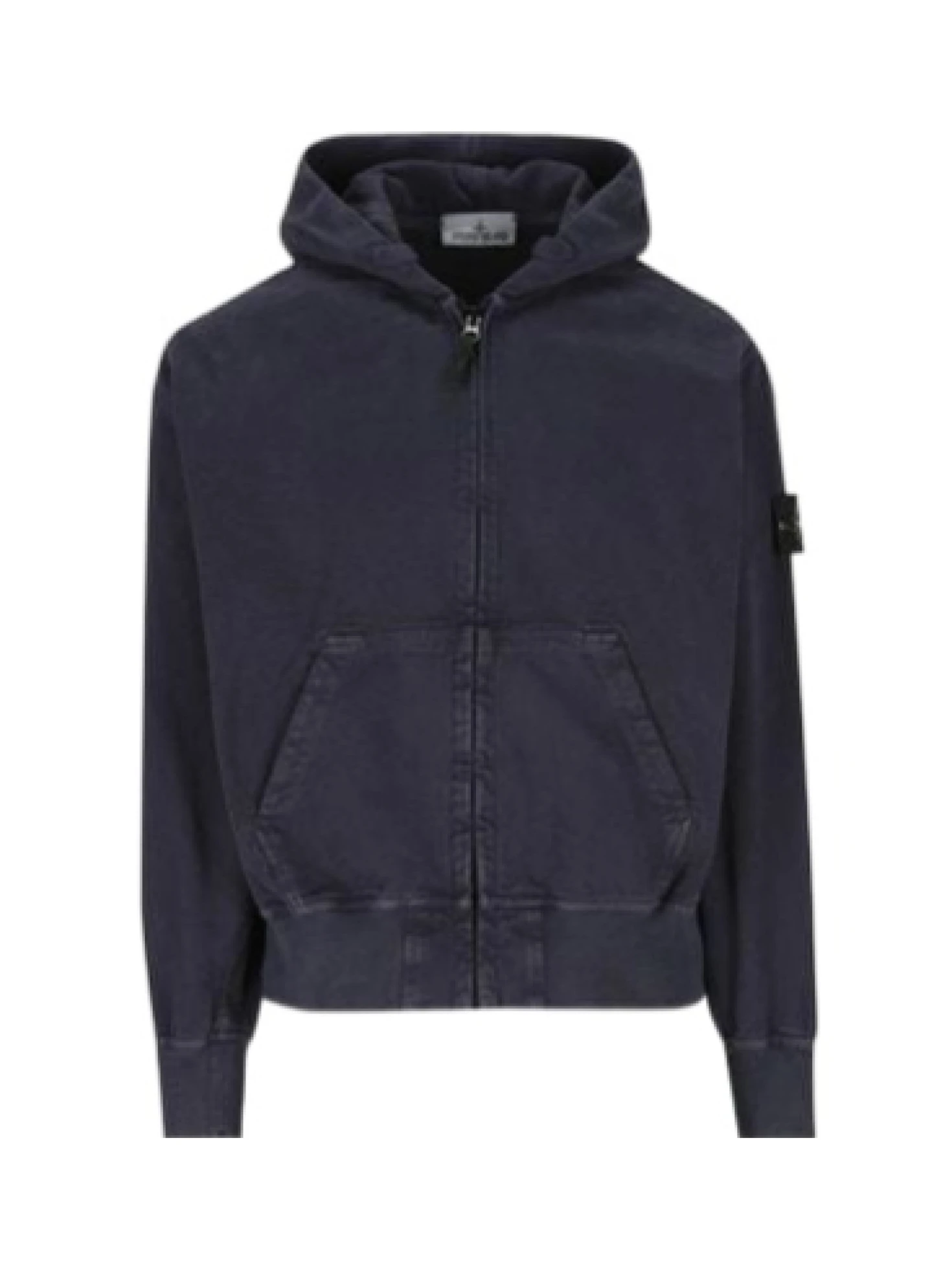 Stone Island Oversized Fit Hooded Zip-Up Sweatshirt - SENSER