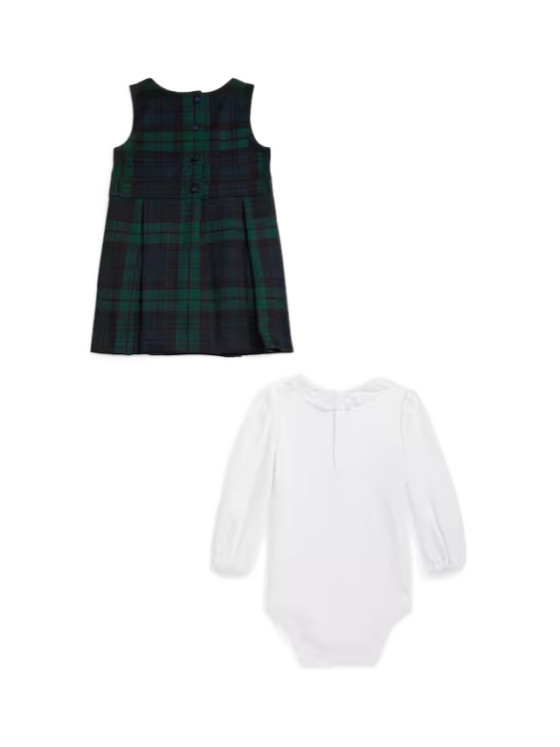 Image 2 of Polo Ralph Lauren pleated plaid dress