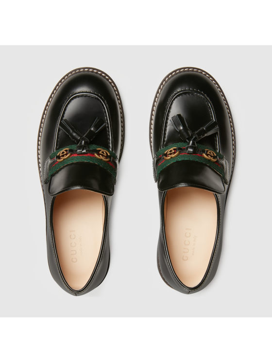 Image 2 of Gucci Kids Round Toe Slip-On Loafers