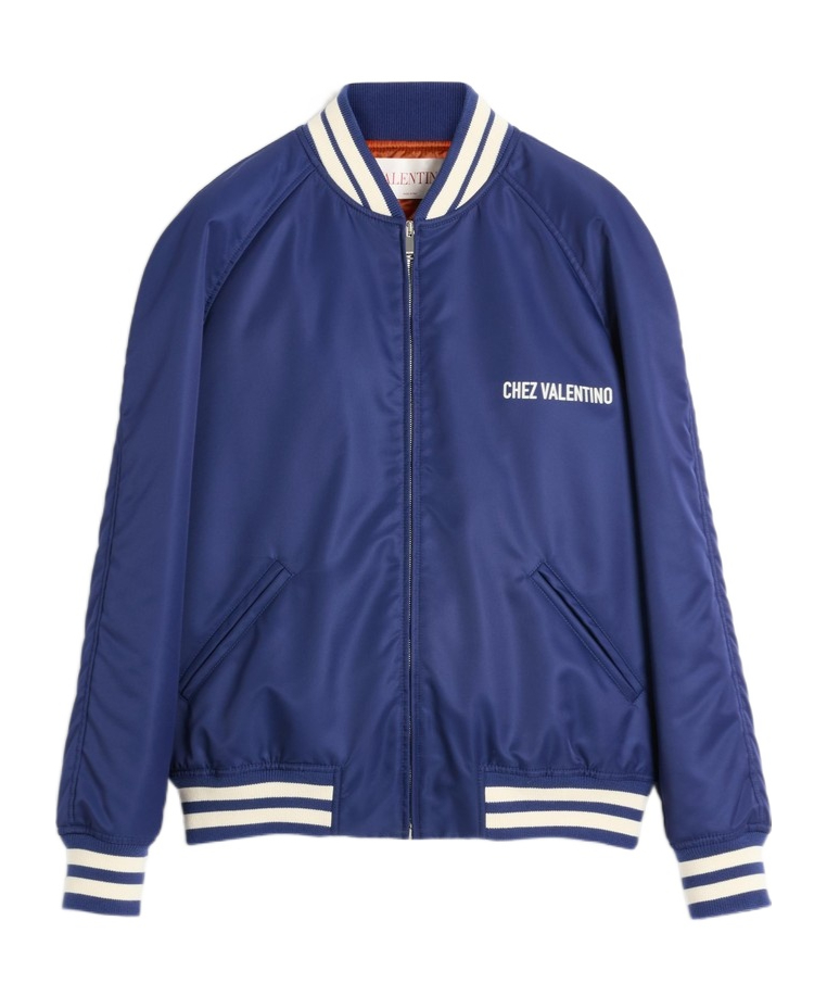 VALENTINO Vロゴ ブランケット Valentino Logo Printed Zip-Up Jacket - SENSER