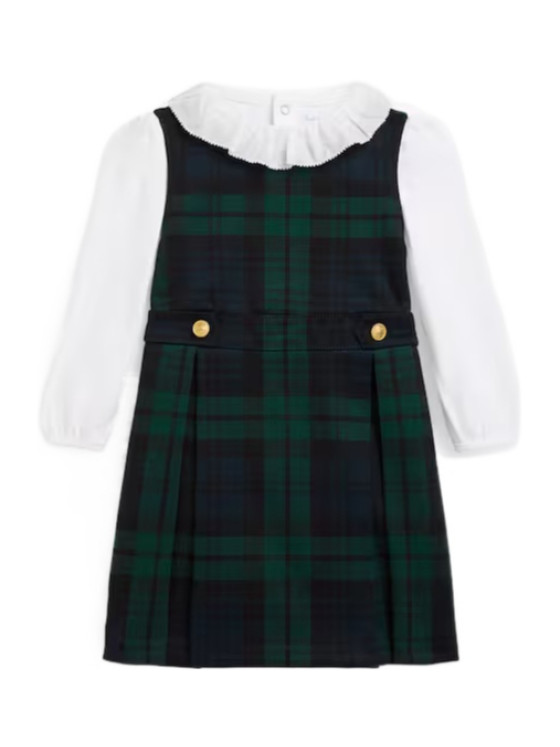 Image 1 of Polo Ralph Lauren pleated plaid dress