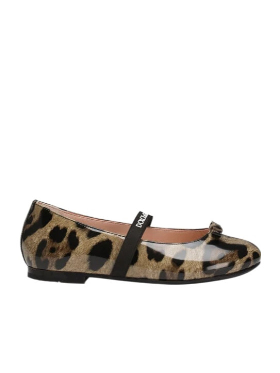 Image 1 of Dolce & Gabbana leopard-print ballet flats
