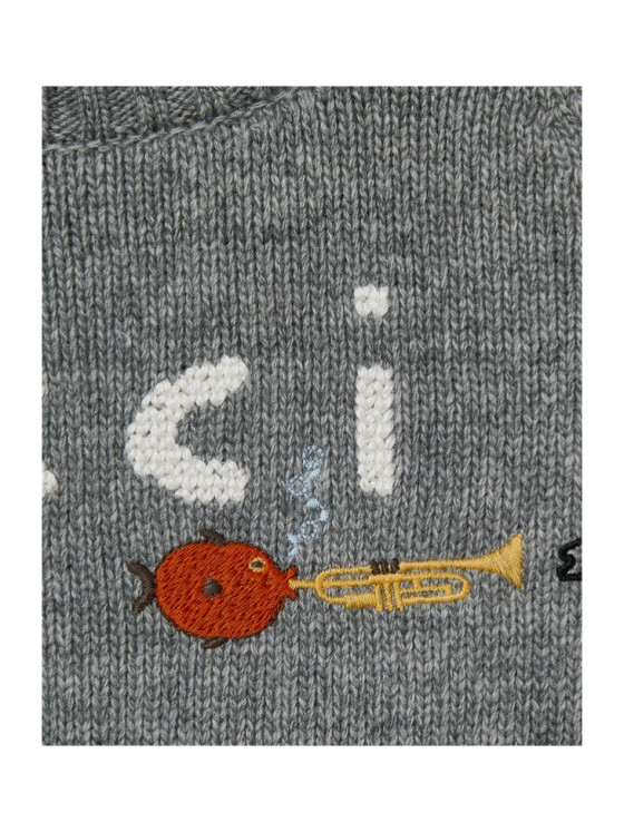 Image 3 of Gucci logo-embroidered wool sweater