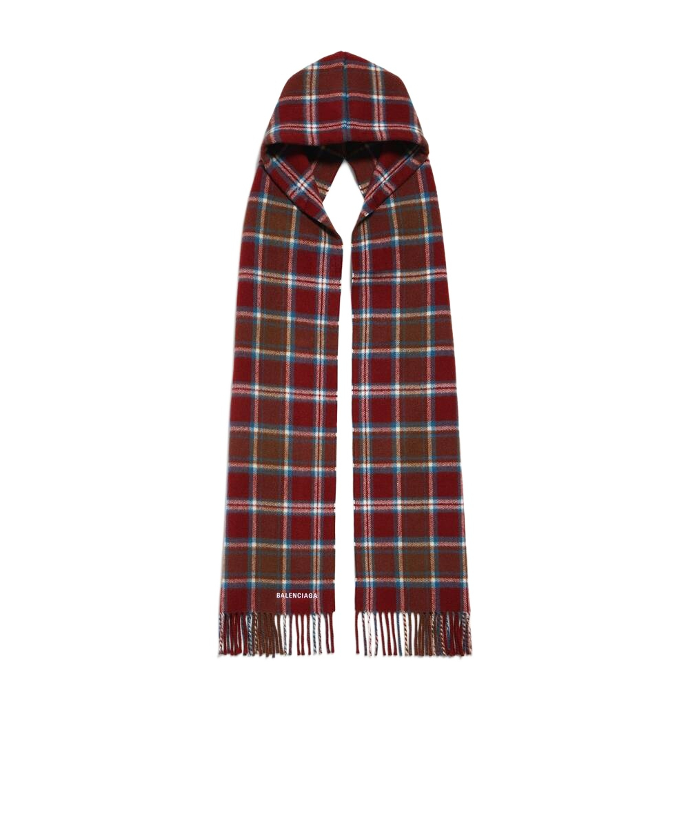 Balenciaga Checked Hooded Scarf - SENSER