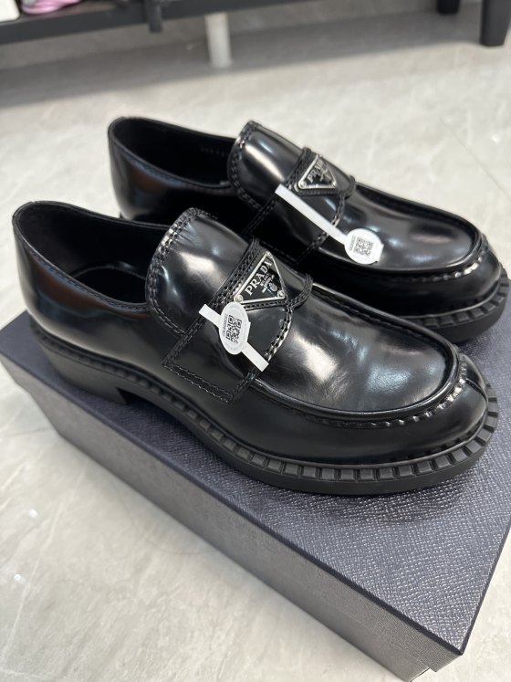 Image 8 of Prada Chocolate Brushed Loafers