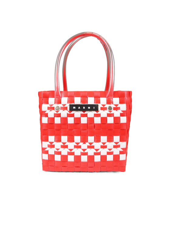 Image 1 of Marni Kids Woven-Designed Top Handle Bag