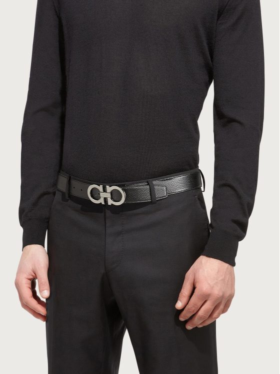 Image 4 of Salvatore Ferragamo Gancini Buckle Reversible Belt