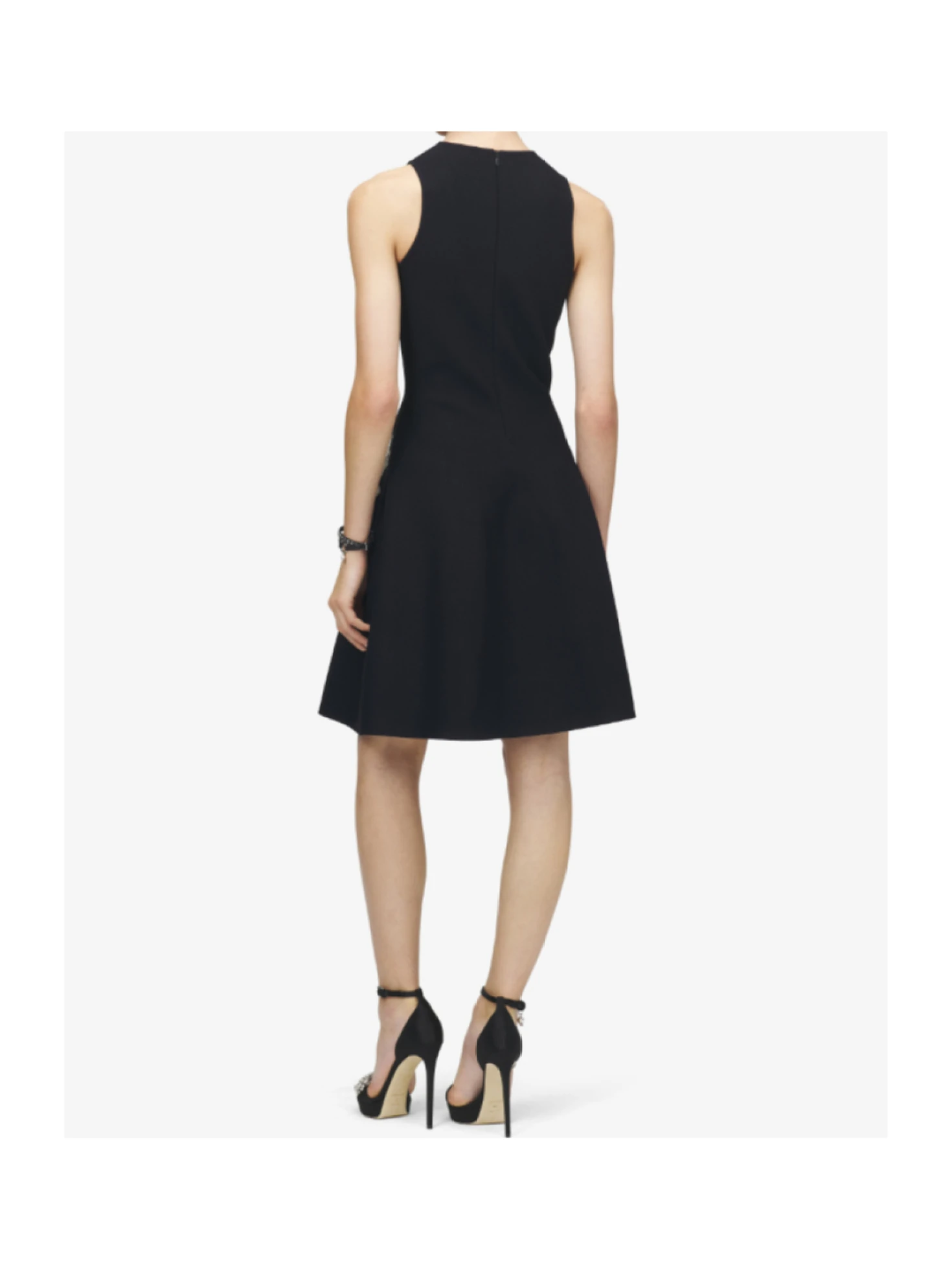 Alexander McQueen Lace Ribcage Jacquard Mini Dress - SENSER