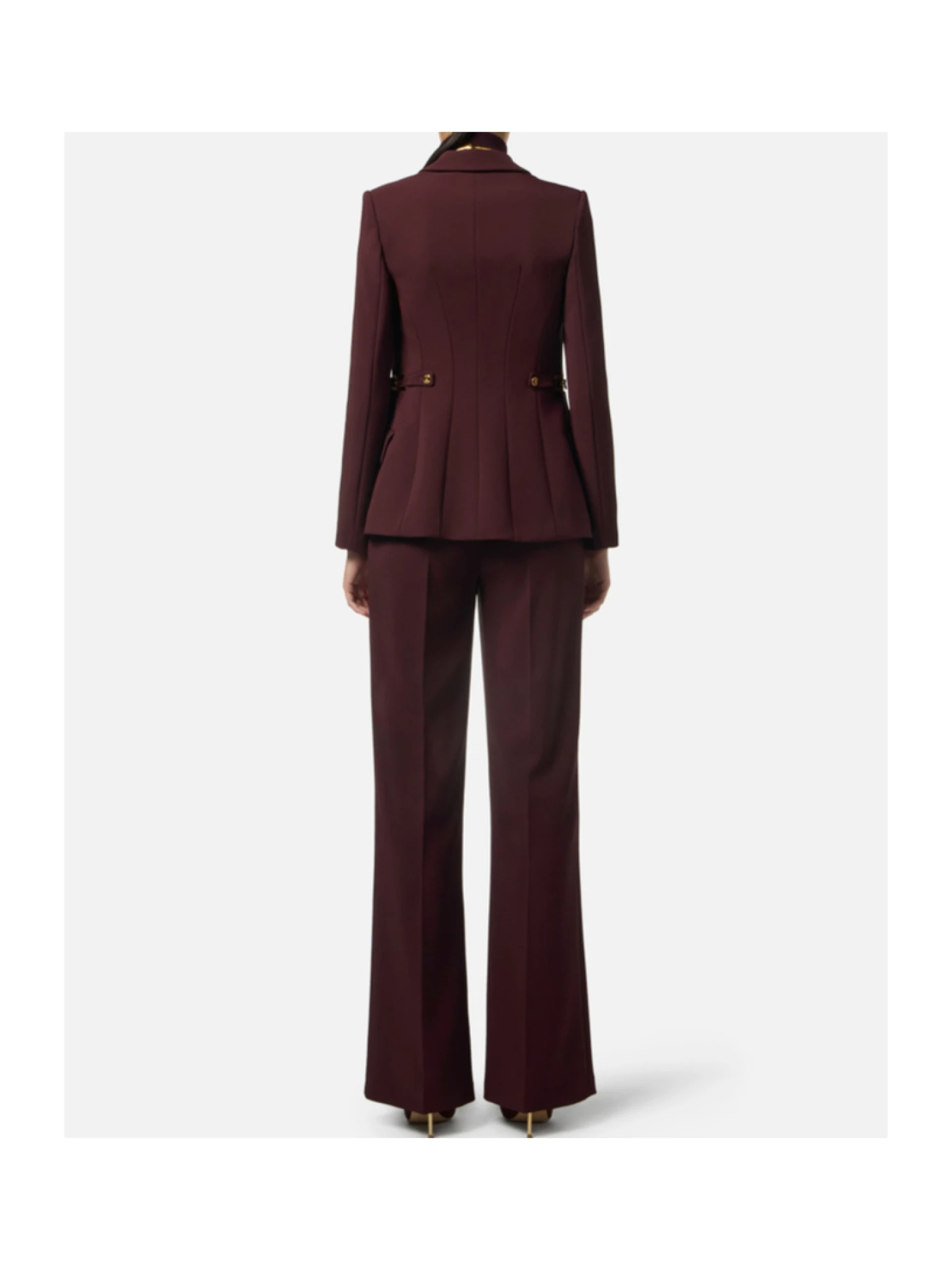 Elisabetta Franchi Single-Breasted Jewel Strap Blazer - SENSER