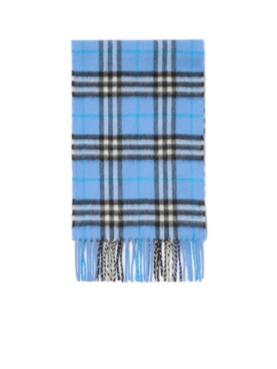 Image 1 of Burberry Kids Checked Fringed Scarf