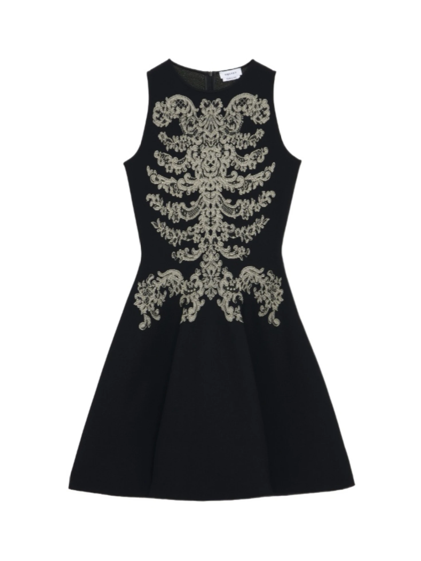 GWセール Alexander McQueen Jacquard Laceドレス Alexander McQueen Lace Ribcage Jacquard Mini Dress - SENSER