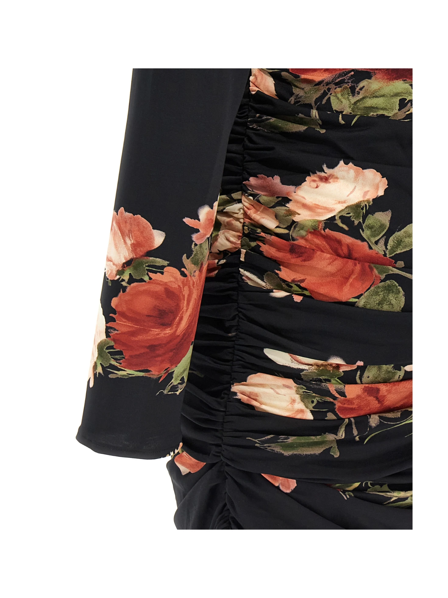 Magda Butrym Floral-Printed Draped Mini Dress - SENSER