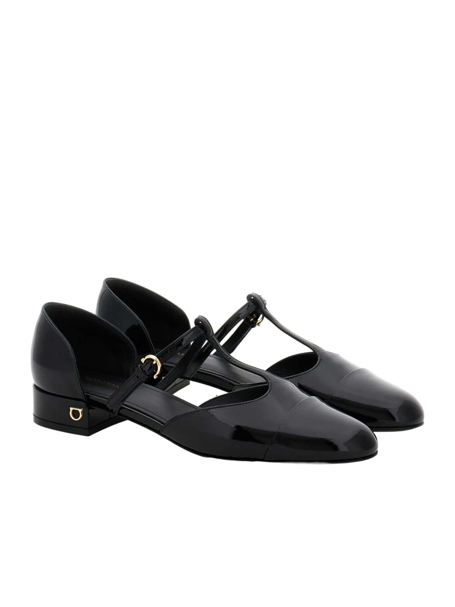 バレエシューズ Ferragamo Black Ballerina With T-Strap Salvatore Ferragamo T-style ballet shoes - SENSER
