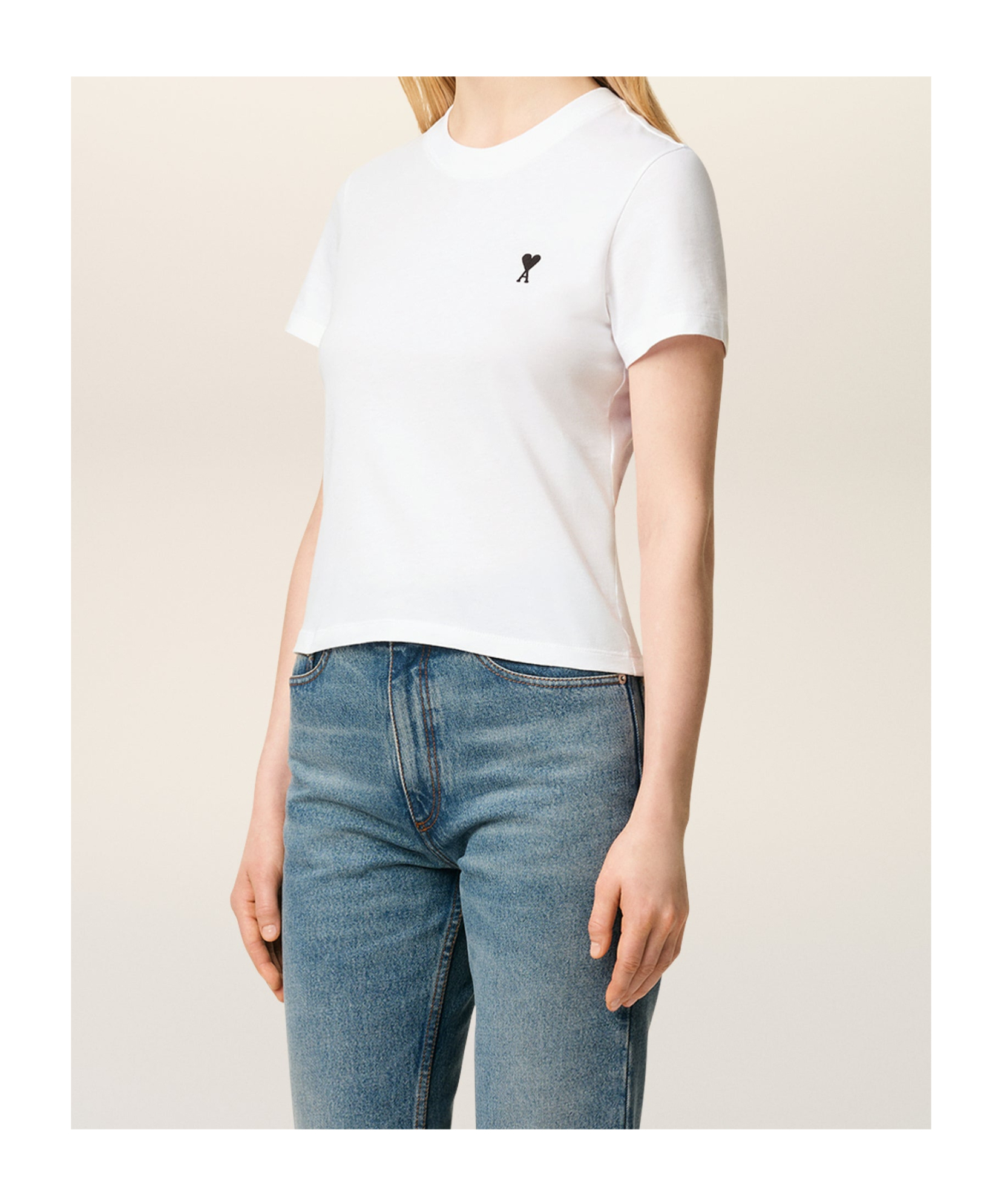 Ami Paris Round neck short sleeve T-shirt - SENSER