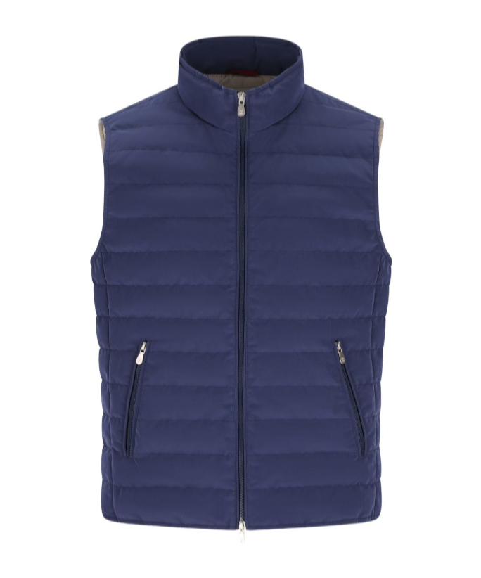 Brunello Cucinelli Bonded Zip-Up Padded Vest - SENSER